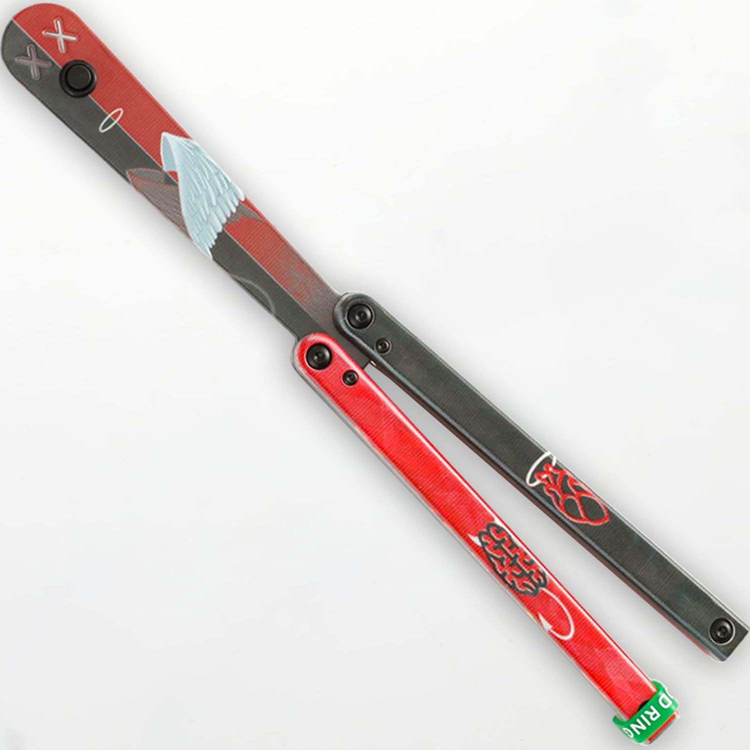 KEEDAS Integral Channel Plastic Handle, Ultra-Lightweight Durable Multitool, Balance Trainer and Inertia, Great for Beginners, Ideal for Christmas, Birthday, Anniversary (Eliminate Evil-1)