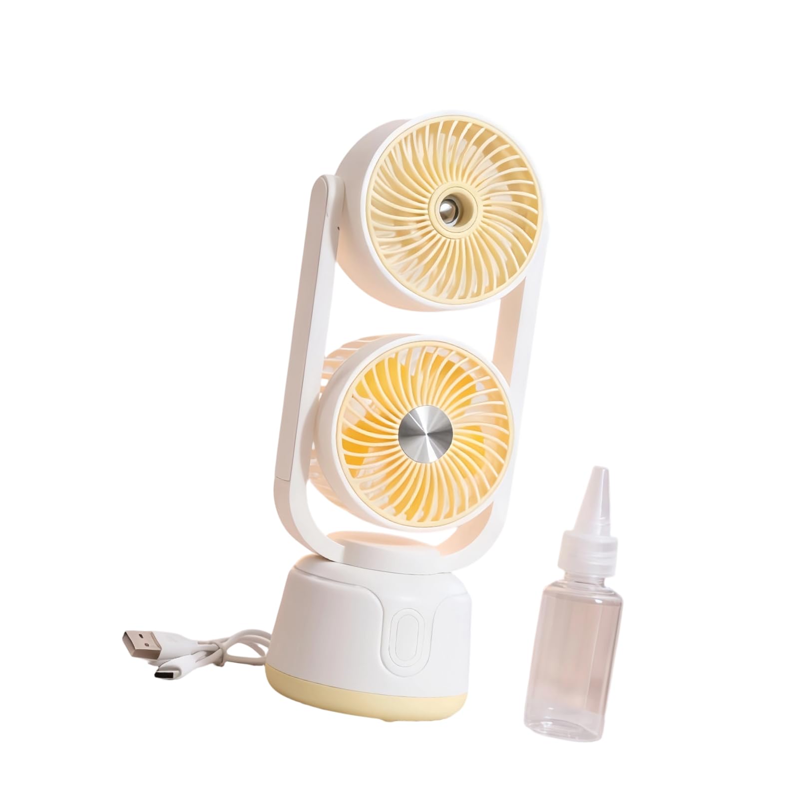 Kelisdi Portable 3 Speed Desktop Fan Travel Home Camping Outdoor Rechargeable Water Sprayer Misting for Travel Home Camping Adjustable Corner Fan