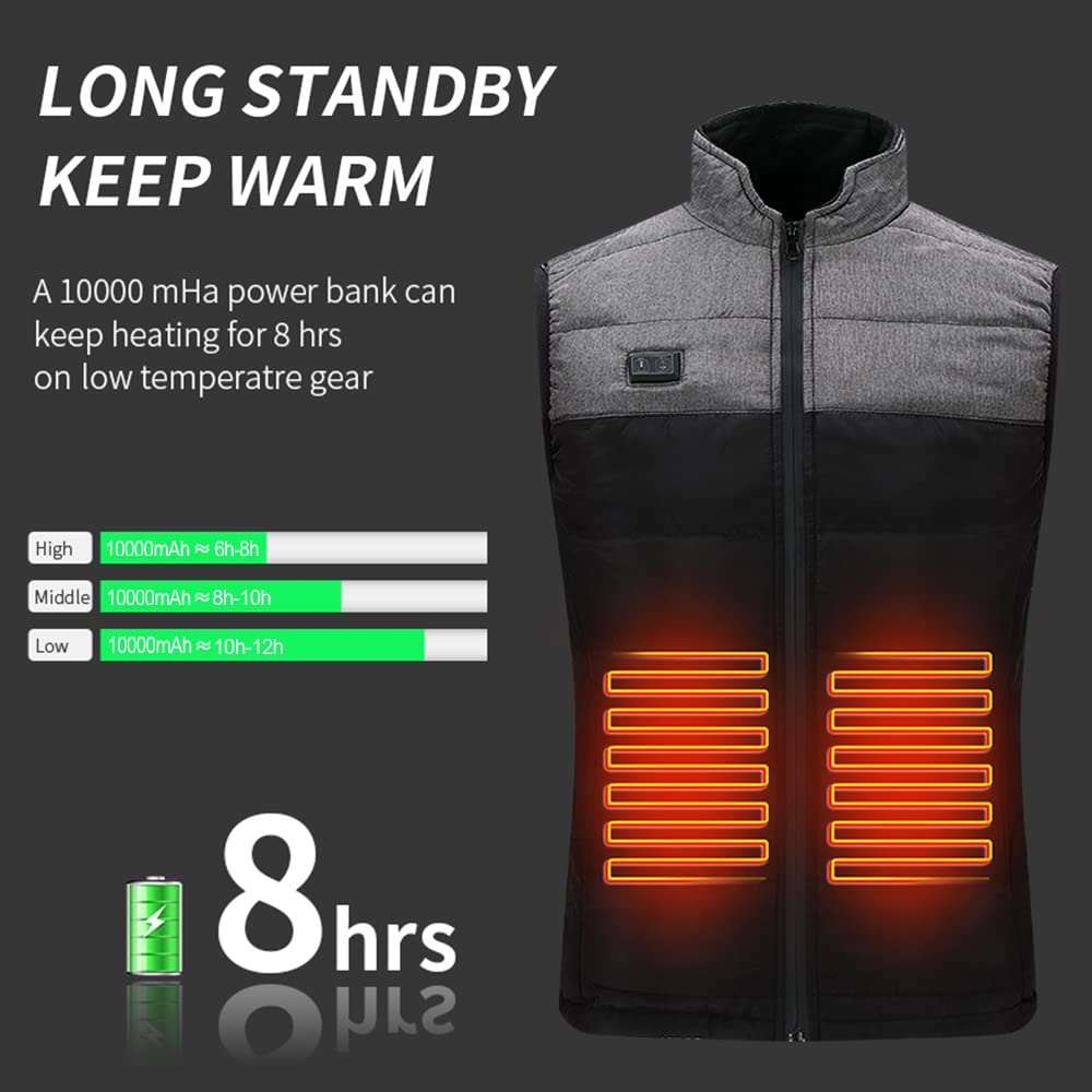 Bseical Chaleco Calefactable Hombre Moto, Chaqueta Calefactable Mujer Invierno, Chaleco Calentador Eléctrico, Chaquetas Con Calefaccion Ropa Camping Térmico