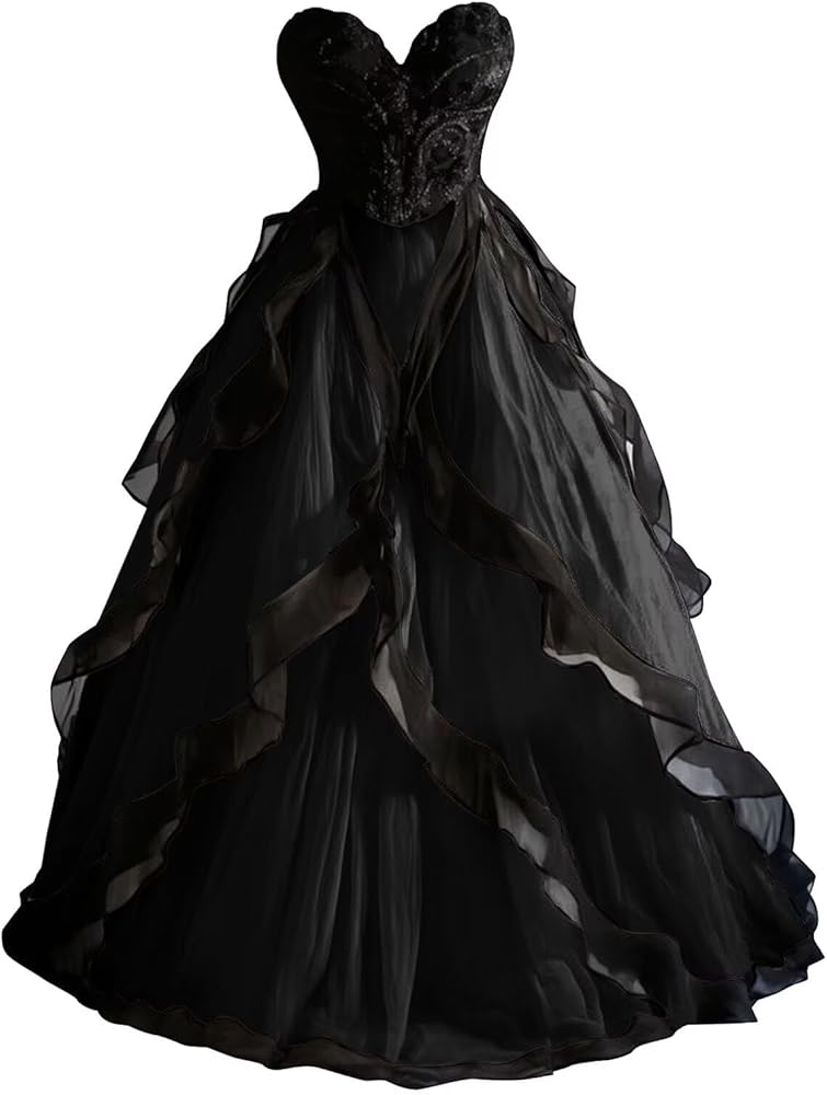 black glitter wedding dress Davinci Bridal 50681 Black Lace Sequin Wedding Dress Ballgown Layer Gown Train v Neck 8 / Ivory/Ivory