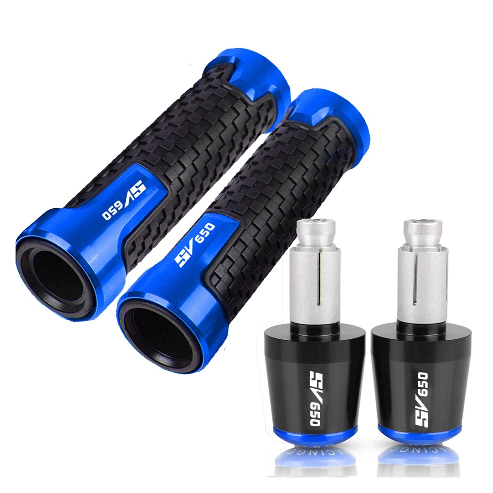 Motorradknopfgriff Lenkerabdeckung Für Su@&zuki SV650 SV650S SV 650 650S 199-2019 2020 2021 2018 7/8'& 22mm Motorrad Handgriffe Lenker Griff Enden Stecker