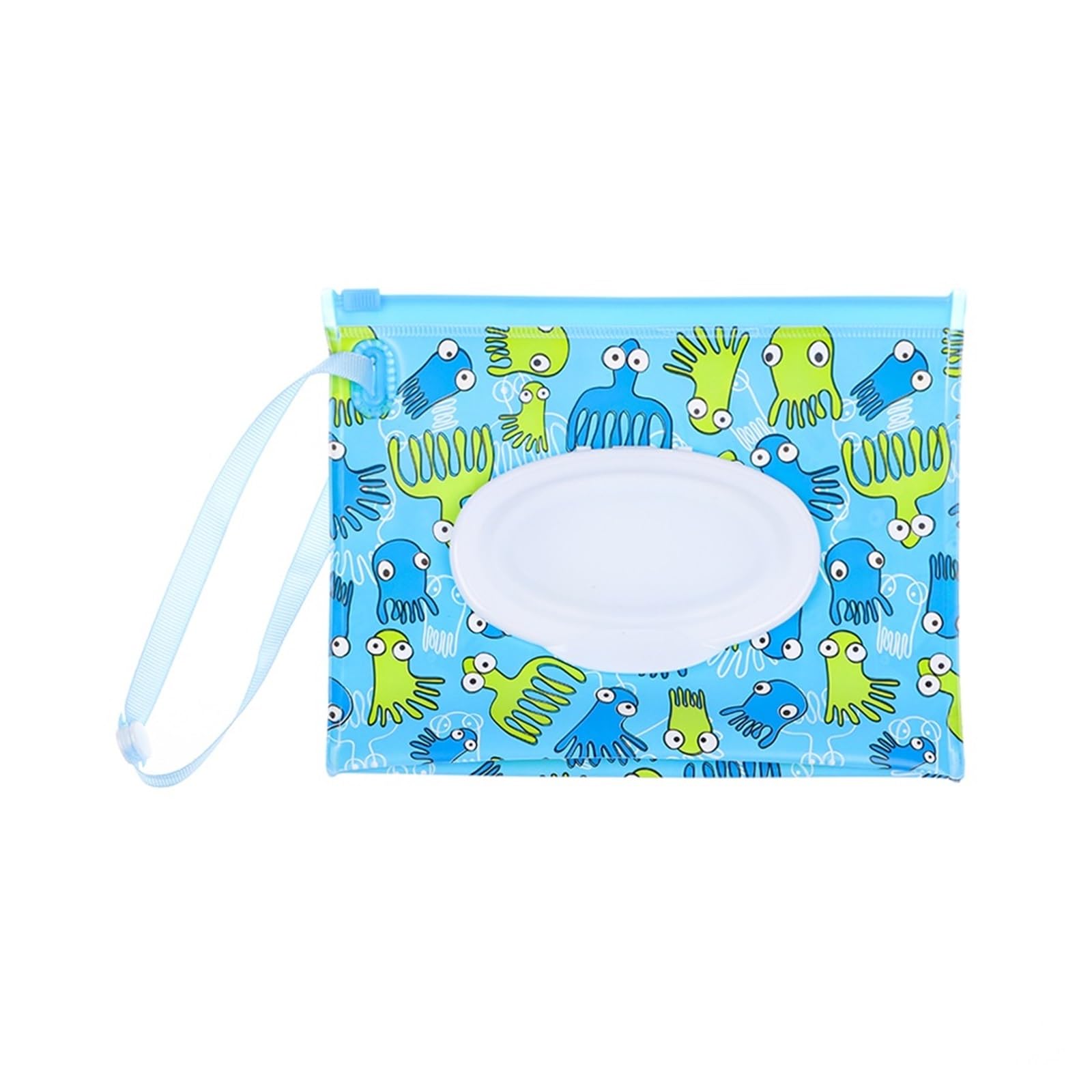 1Pc Wet Wipes Bag Portable Flip Cover Snap-Strap Cosmetic Pouch Tissue Box Outdoor Carrying Case Accessories(Color39)