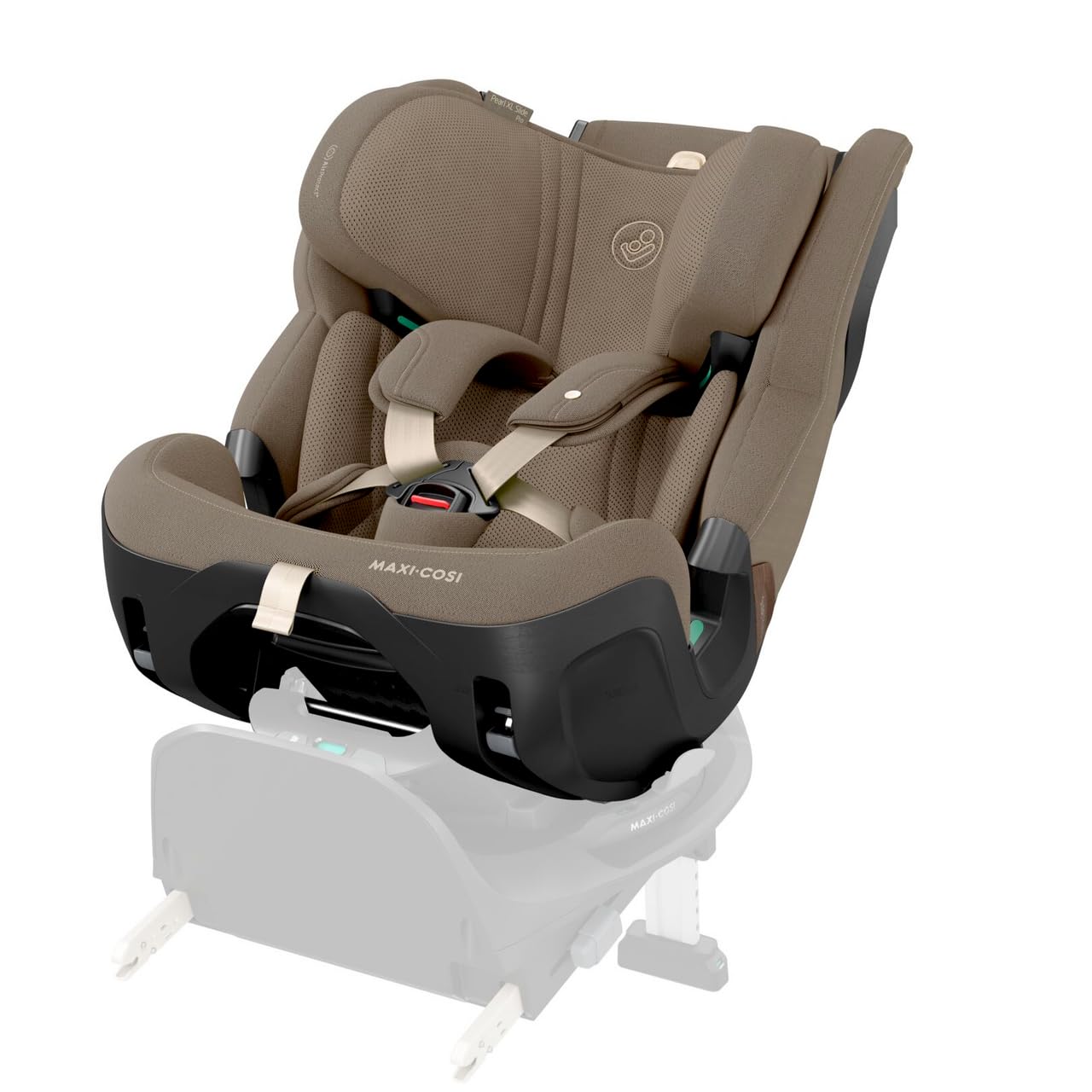 Maxi-​Cosi Pearl XL Slide Pro, Siège-​auto pivotant 360° et coulissant, 3 mois-​12 ans (61-​150cm), protection G-​CELL contre chocs latéraux, Tissus recyclés, appui-​tête réglable, ISOFIX, Authentic Truffle