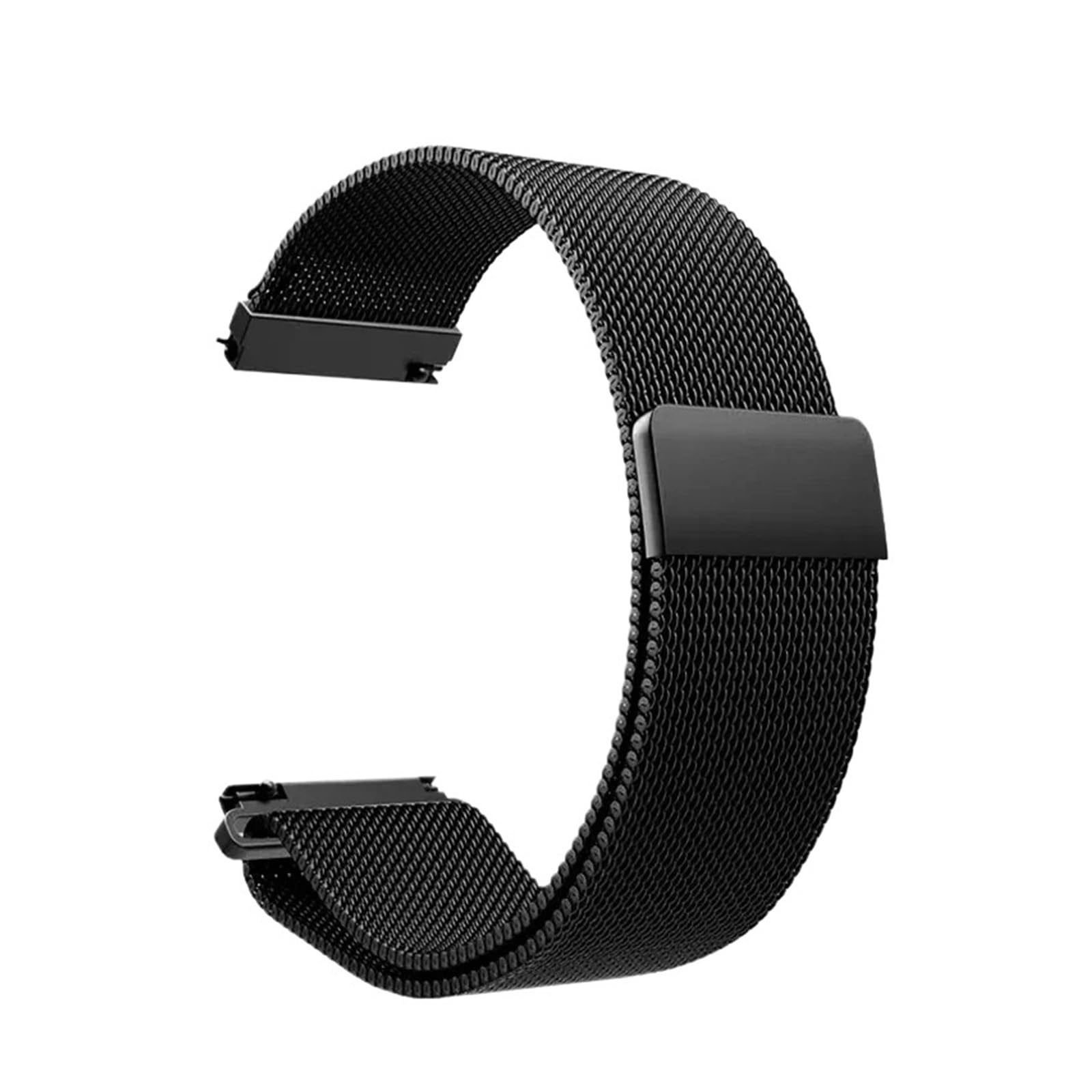 EDVTK35 Bracelet milanais en acier inoxydable avec fermoir magnétique compatible avec Watch 4 GTR2 16 mm 18 mm 20 mm 22 mm pour montres décontractées et de mode