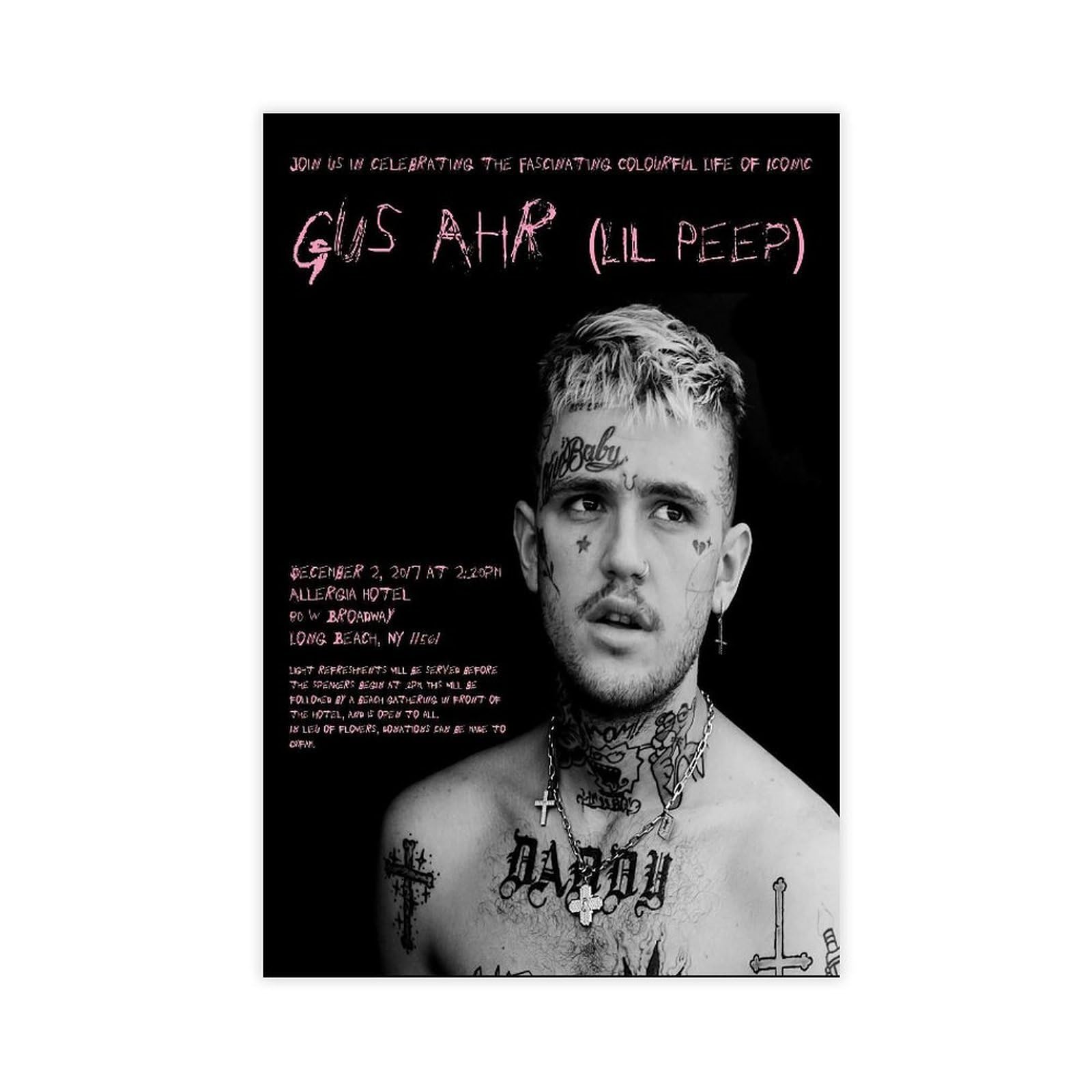 SAOGVDC Rapper Lil Peep Poster (14) Canvas Poster for Bedroom Decor Gift
