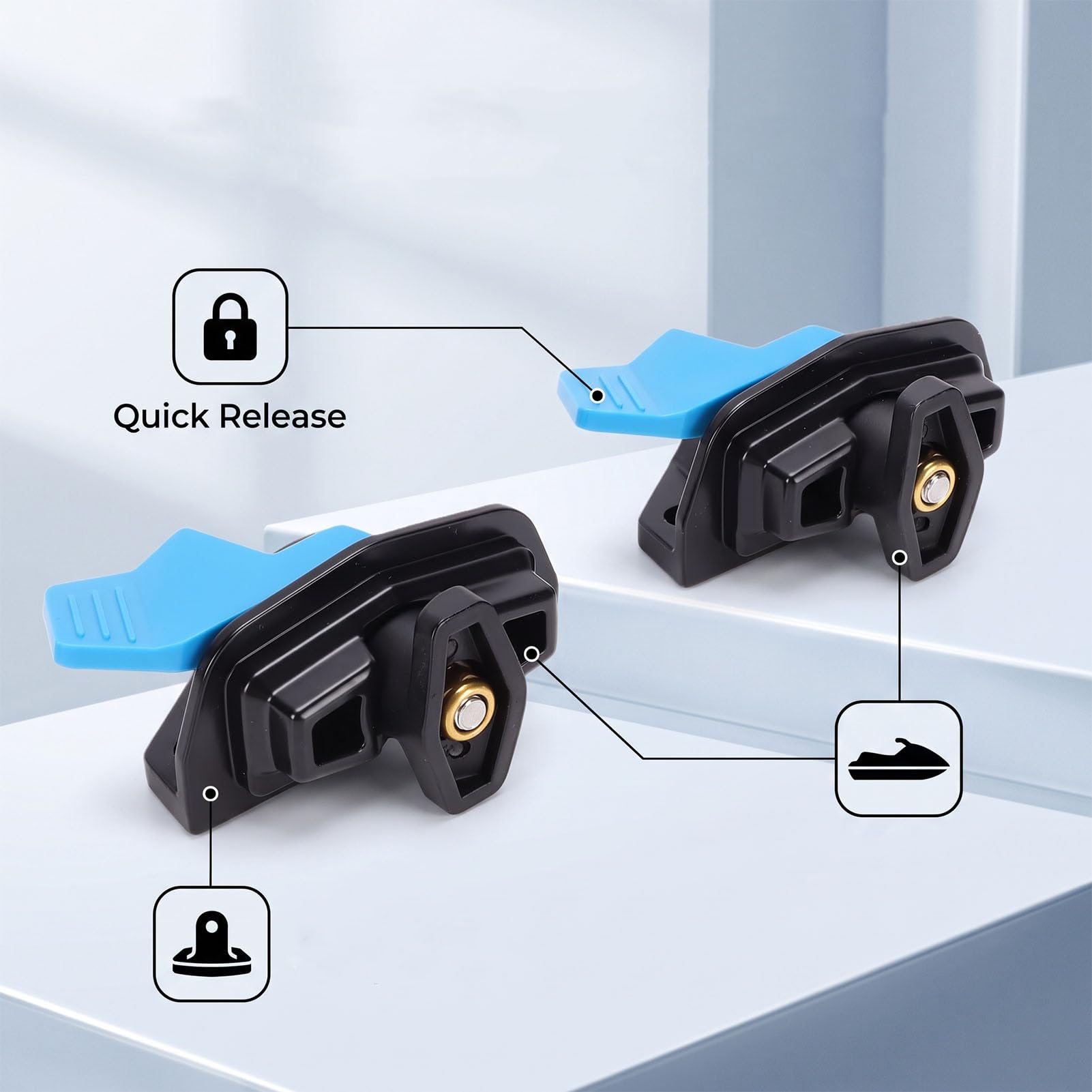 Sxhlseller Kit de Loquet de Support de Ski à Dégagement Rapide, Conception
