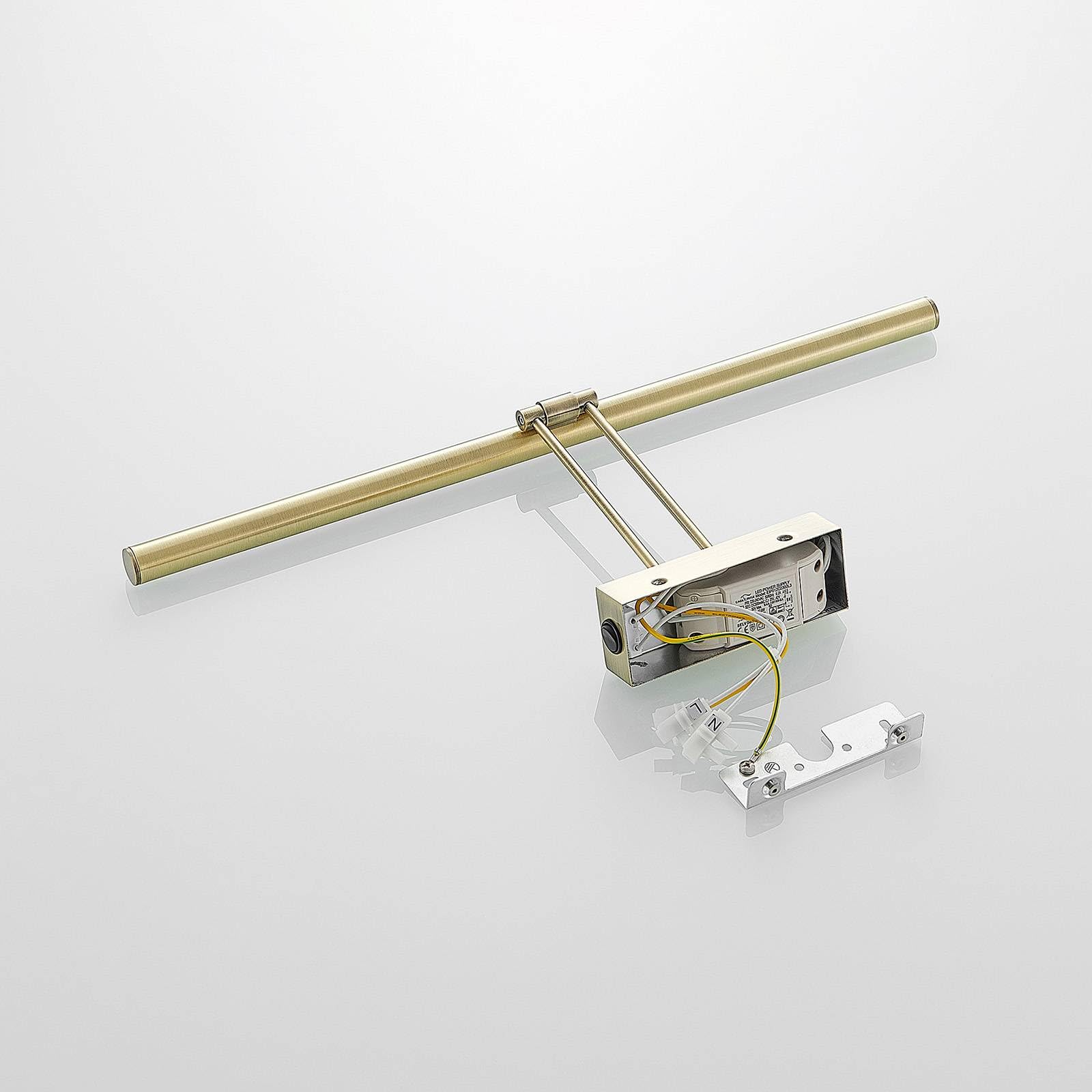 Lucande LED Wandlampe Bilderleuchte altmessing, Wandleuchte Spiegelleuchte einstellbar, warmweiß 3.000K, Bilderlampe IP20 12W LED