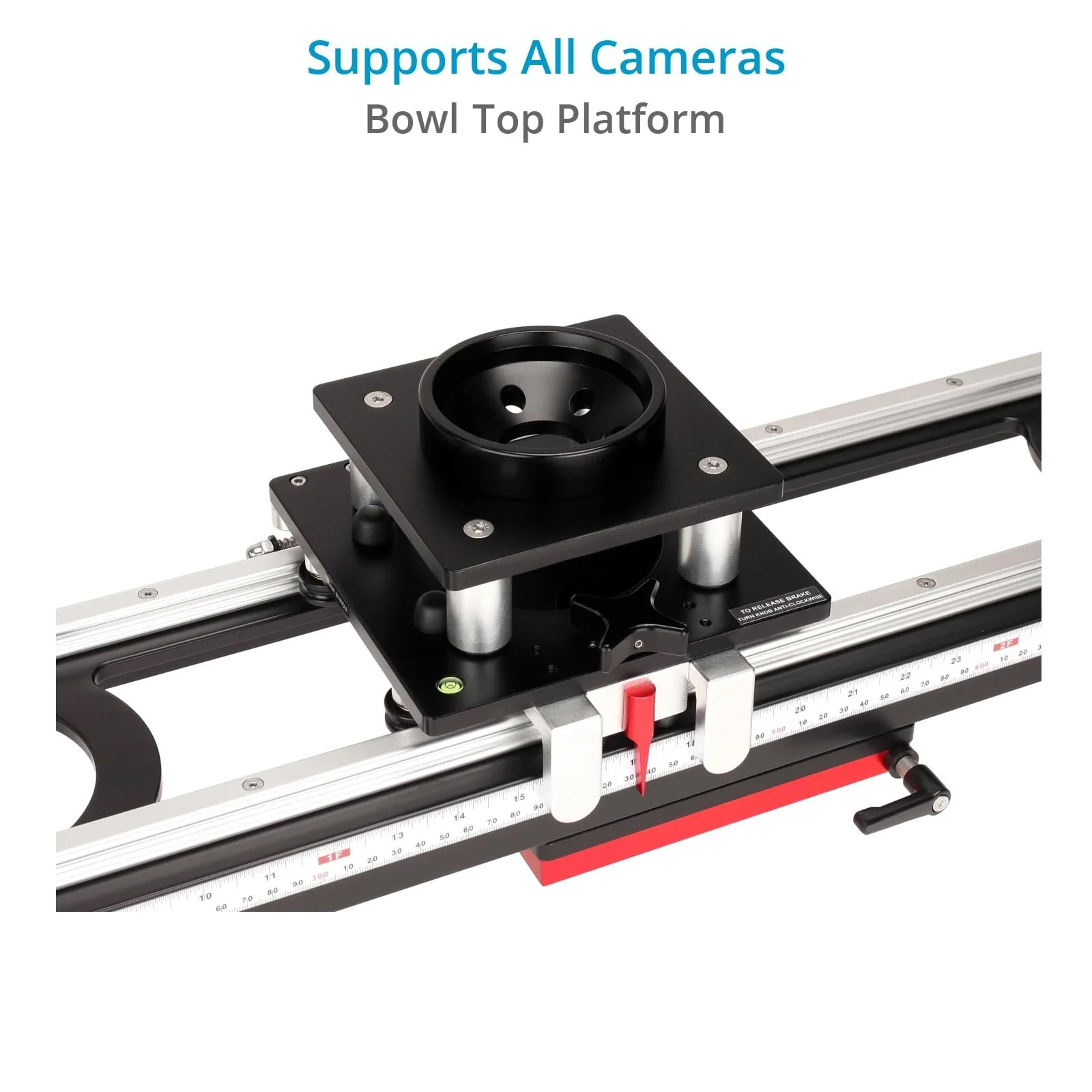 Curseur de précision PROAIM Flyking de 60 cm (Montage sur Bol) avec Rotation à 360° et butée Souple Antichoc. Compatible avec trépied Mitchell/Bowl. Charge utile jusqu'à 70 kg. (P-FK-2-BL)