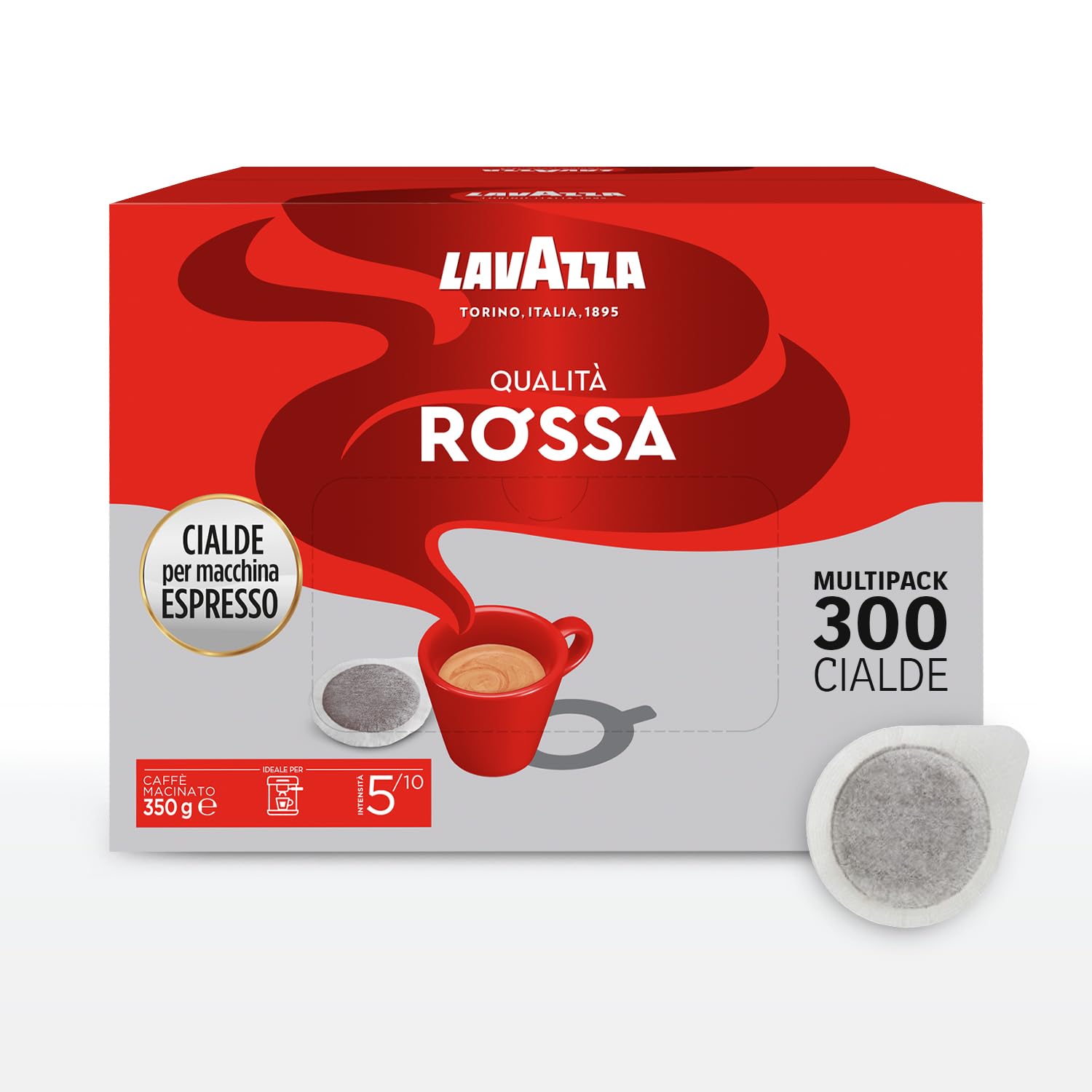 Lavazza Cialde in Carta, Qualità Rossa, 300 Cialde