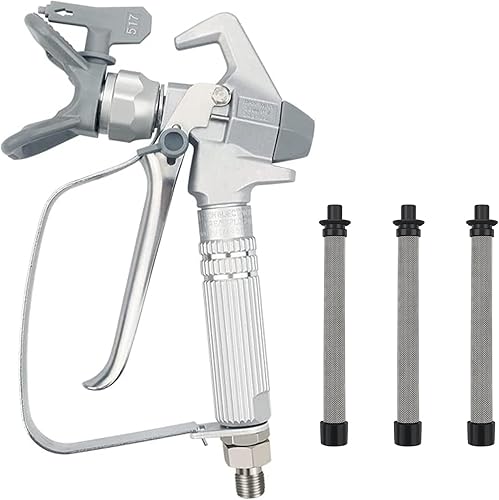 Pistola pulverizadora de pintura sin aire de alta presión 3600 PSI 517 punta de boquilla para pulverizador con 3 piezas de filtro JW-G3