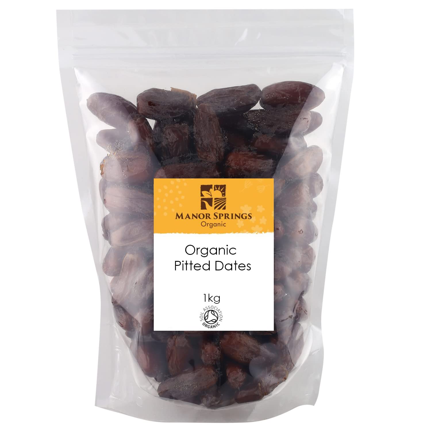Organic Dates Pitted Deglet Nour 1kg by Manor Springs OrganicSoil AssociationSoil AssociationSoil Association
