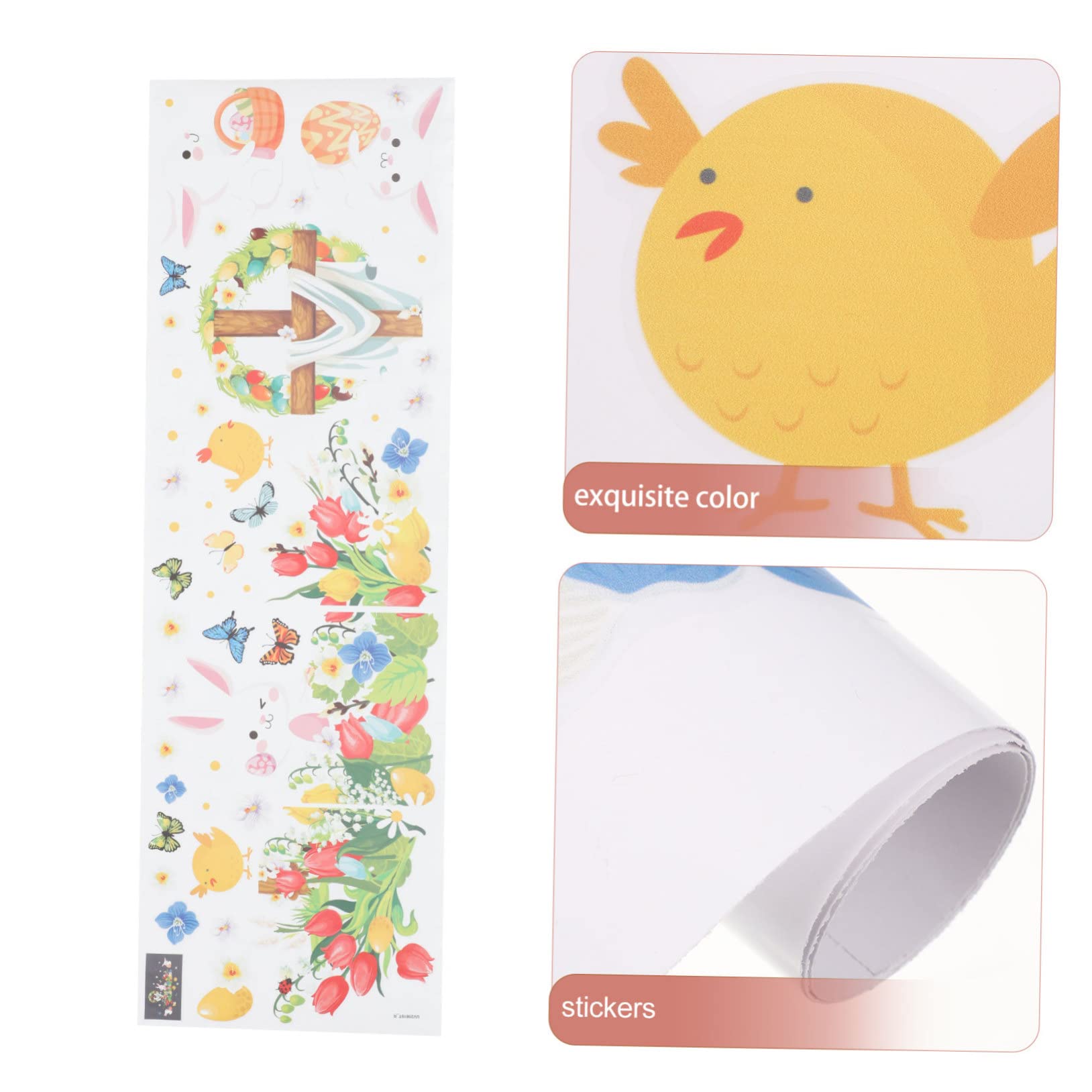 Artibetter 5juegos Pegatinas De Pascua Para Ventanas Adhesivos De Conejos y Decoración De Paredes y Habitaciones Infantiles