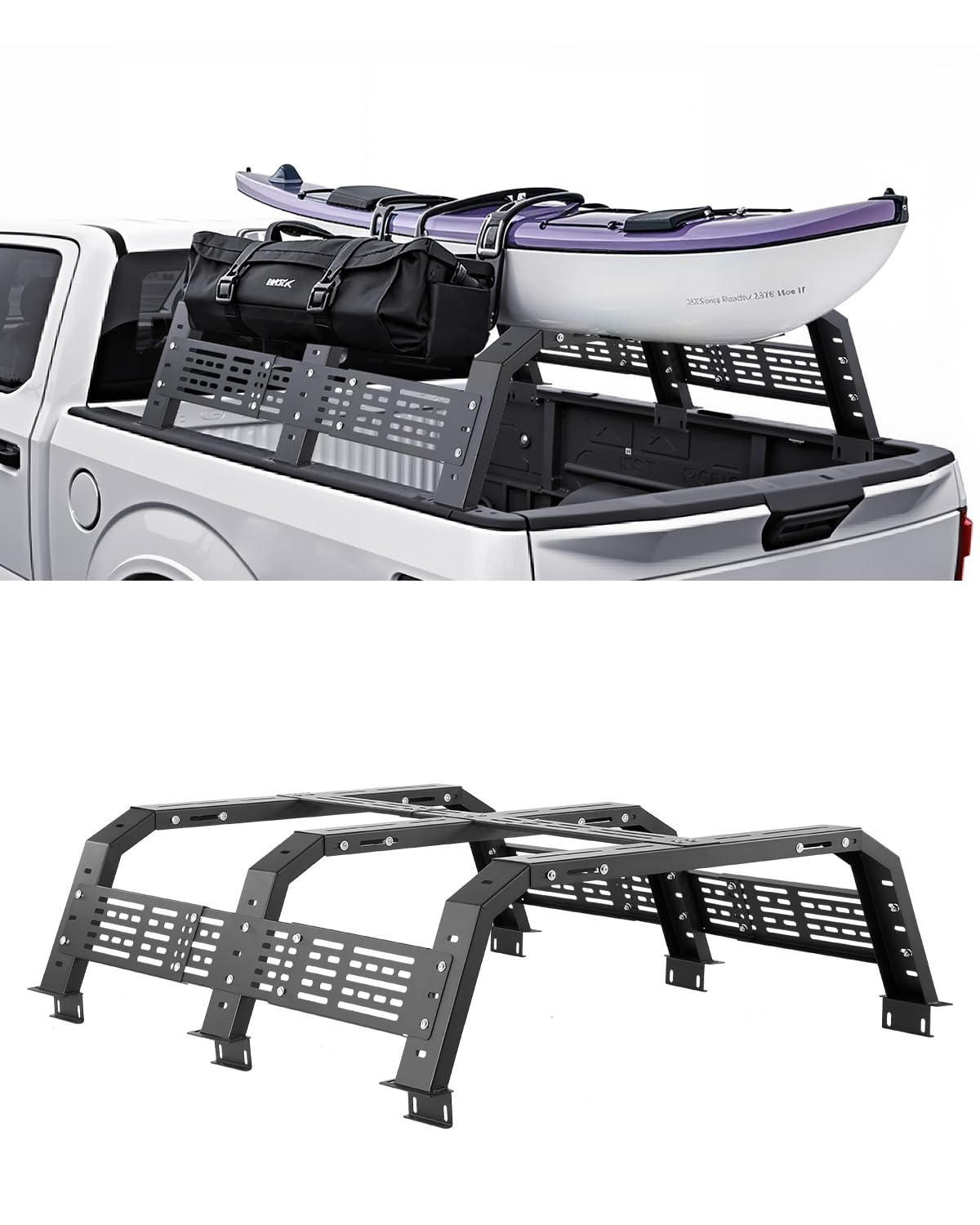 Photo 1 of VEVOR Overland Truck Bed Rack - Adjustable Steel Cargo Rack