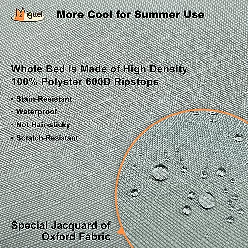 Miguel Outdoor Waterproof Dog Bed For Metal Dog Crates Water-Resistant Ripstop Oxford All Weather Pet Mat Heavy Duty Durable Easy Clean Travel Indoor Outdoor Puppy Cat Bed(30Inch Dog Crate,Gray) #TOP3