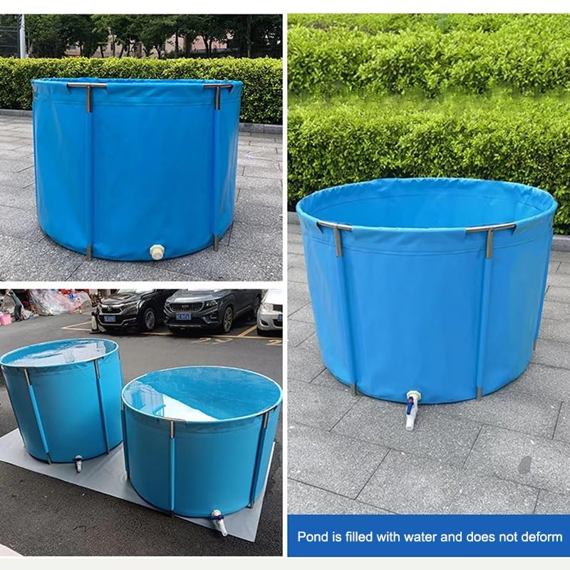 Estanque de peces redondo con lona resistente para piscicultura exterior 5