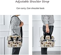 Vista 6 de Tractores Coches Bolsa de almuerzo aislada Caja de almuerzo Contenedor de alimentos Preparación de comidas Cooler Bolso