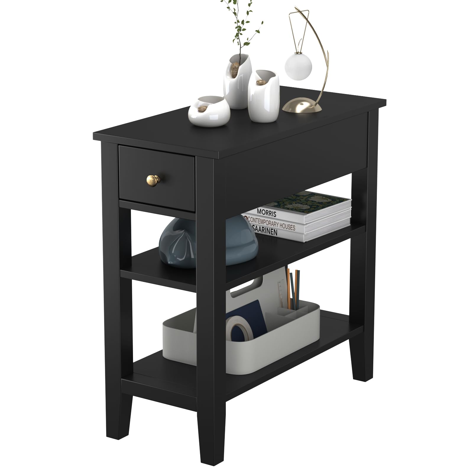 Amazon.com: POWERSTONE Night Stand End Tables with Storage Drawer and 2