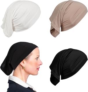 Hiyab De 3 Piezas, Hijab Con Parte Inferior Transpirable, Sombrero De Tubo Elástico, Hijab Decorativo Para Mujer, Pañuelo De Pelo Suave, Gorro Hijab (3 Colores)