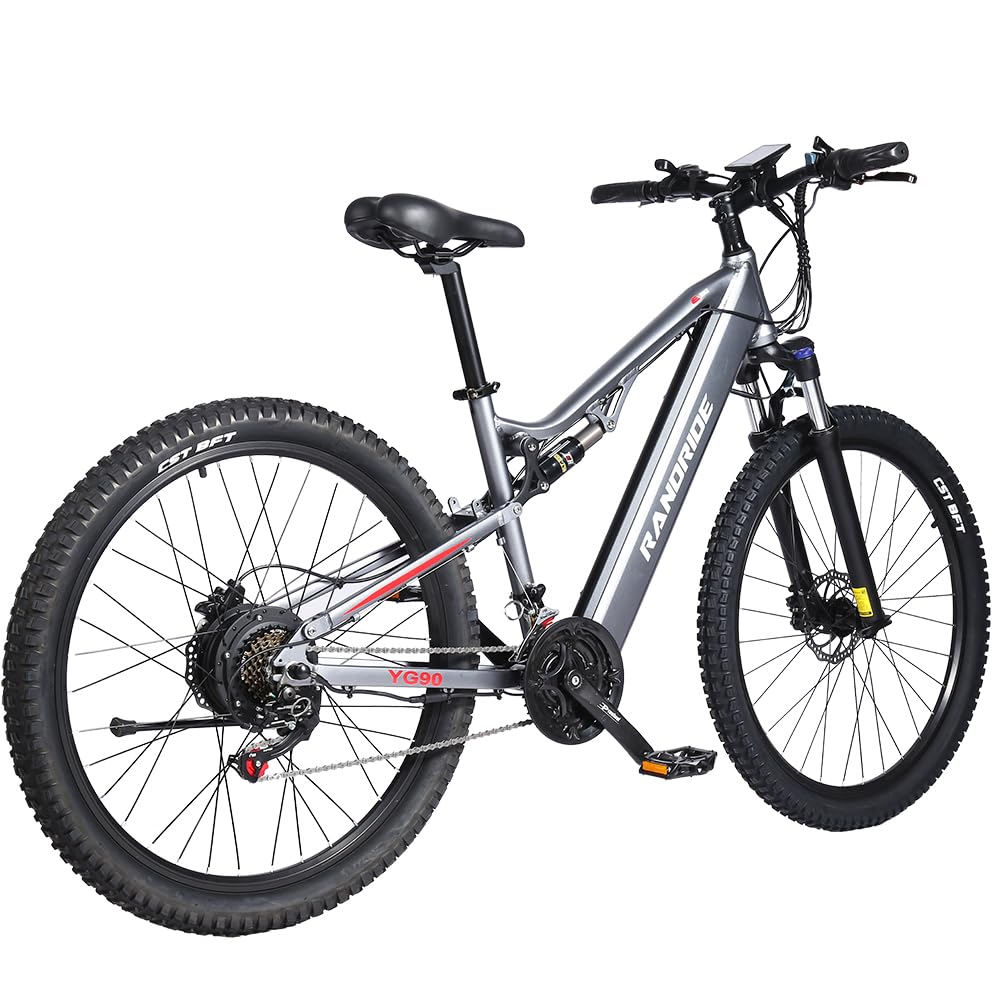 YG90 Bicicletta Elettrica Freno a Disco Idraulico Batteria Li-Ion 21 Velocità Telaio in Lega di Alluminio Bicicletta Assistenza