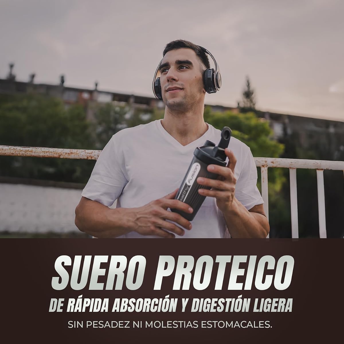 Whey Protein Healthy Fusion | Proteína pura con Colágeno, Magnesio y Vitamina B6 | 43g proteína + 9g BCAA | Mejora tus entrenamientos, aumenta masa muscular y fortalece articulaciones | 1 kg Caramelo WHEY Protein — view 3