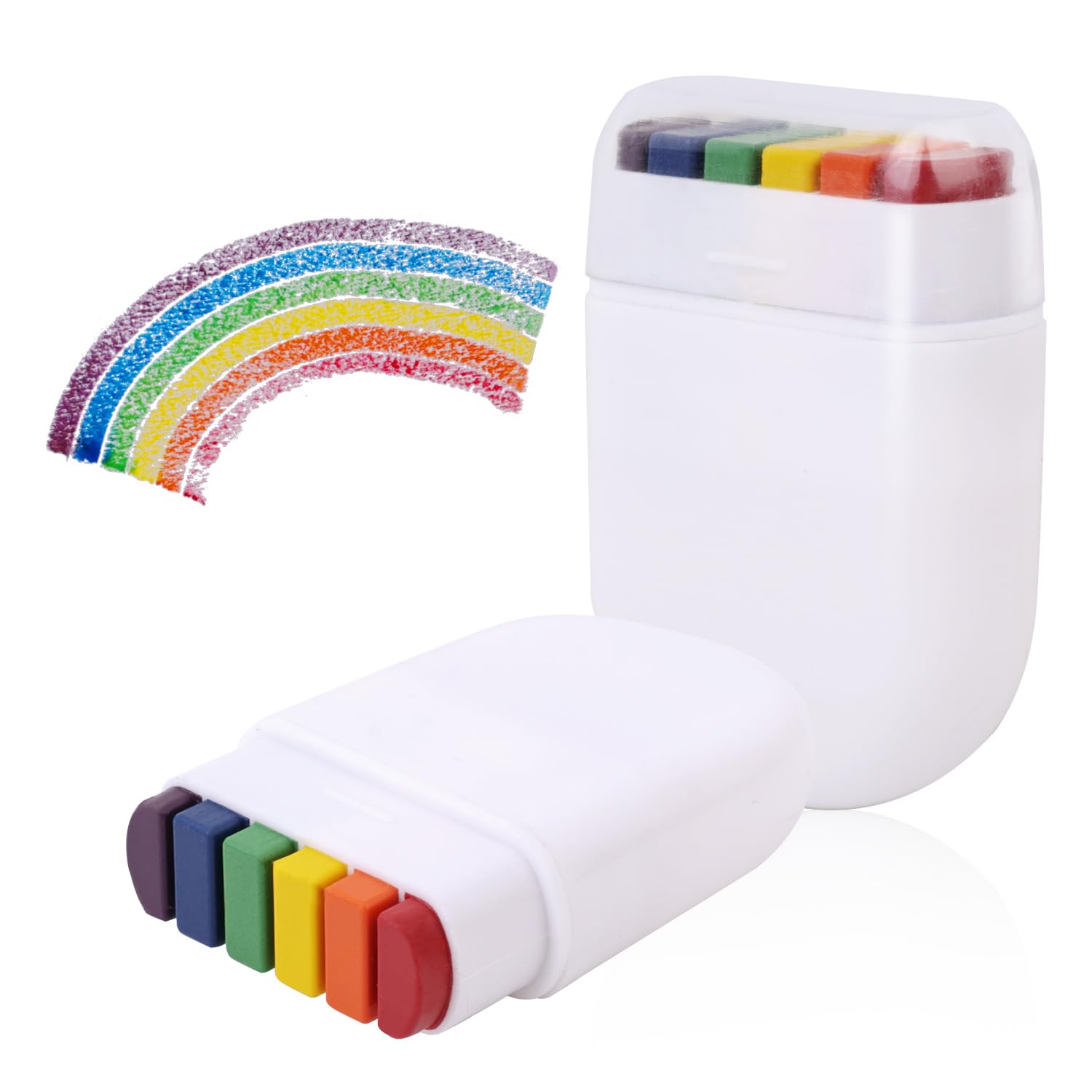 TOCADIS Rainbow Face Paint - Gay Pride Flag Rainbow Makeup Stick for Pride Parade, Pride Temporary Tattoos for Pride Month Celebrations, Party and Festival Makeup (2 Pack)