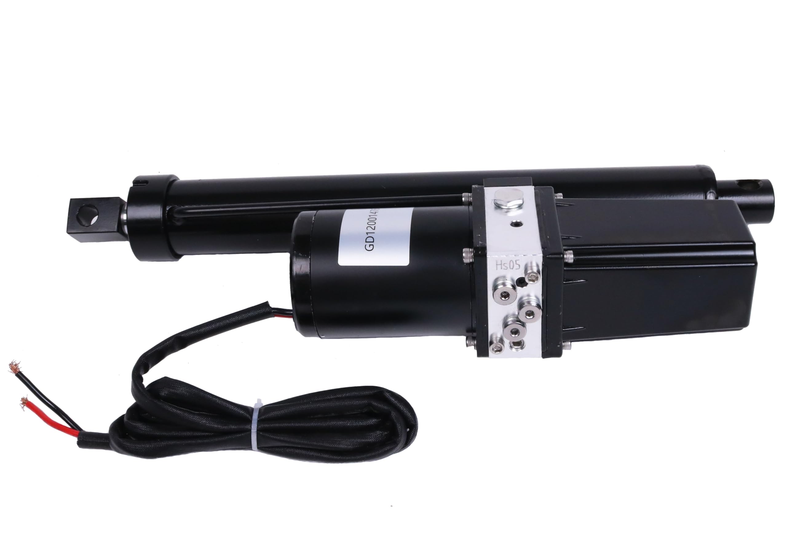 JEENDA Motor hidráulico de 12 pulgadas CC de 12 pulgadas, actuador lineal eléctrico resistente de 1700 libras-2300 libras, compatible con remolques de volquete, mesas de elevación, sistema de