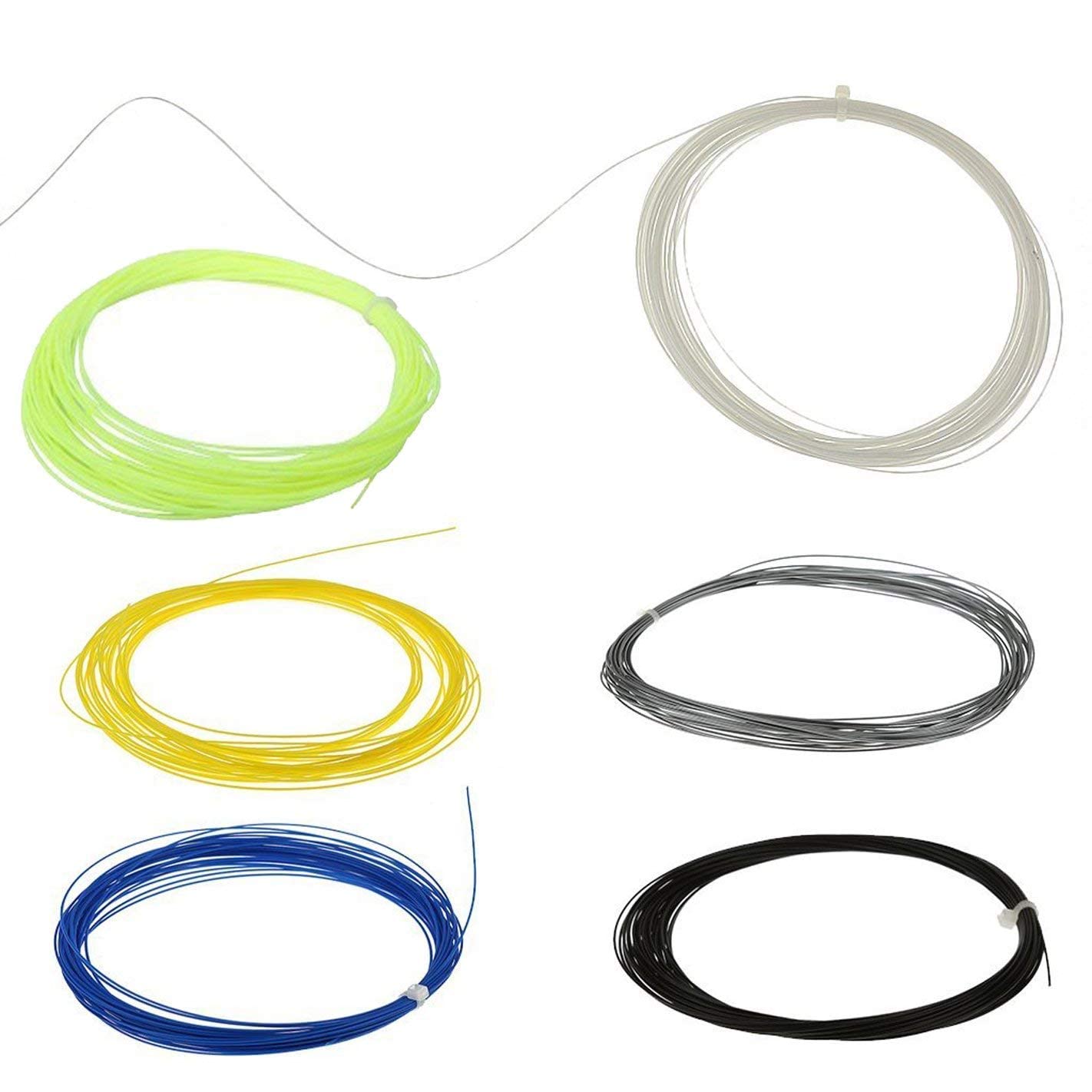 Generic High Resilience Badminton String, Size- 0.69MM, 10M (Pack of 6) BS7