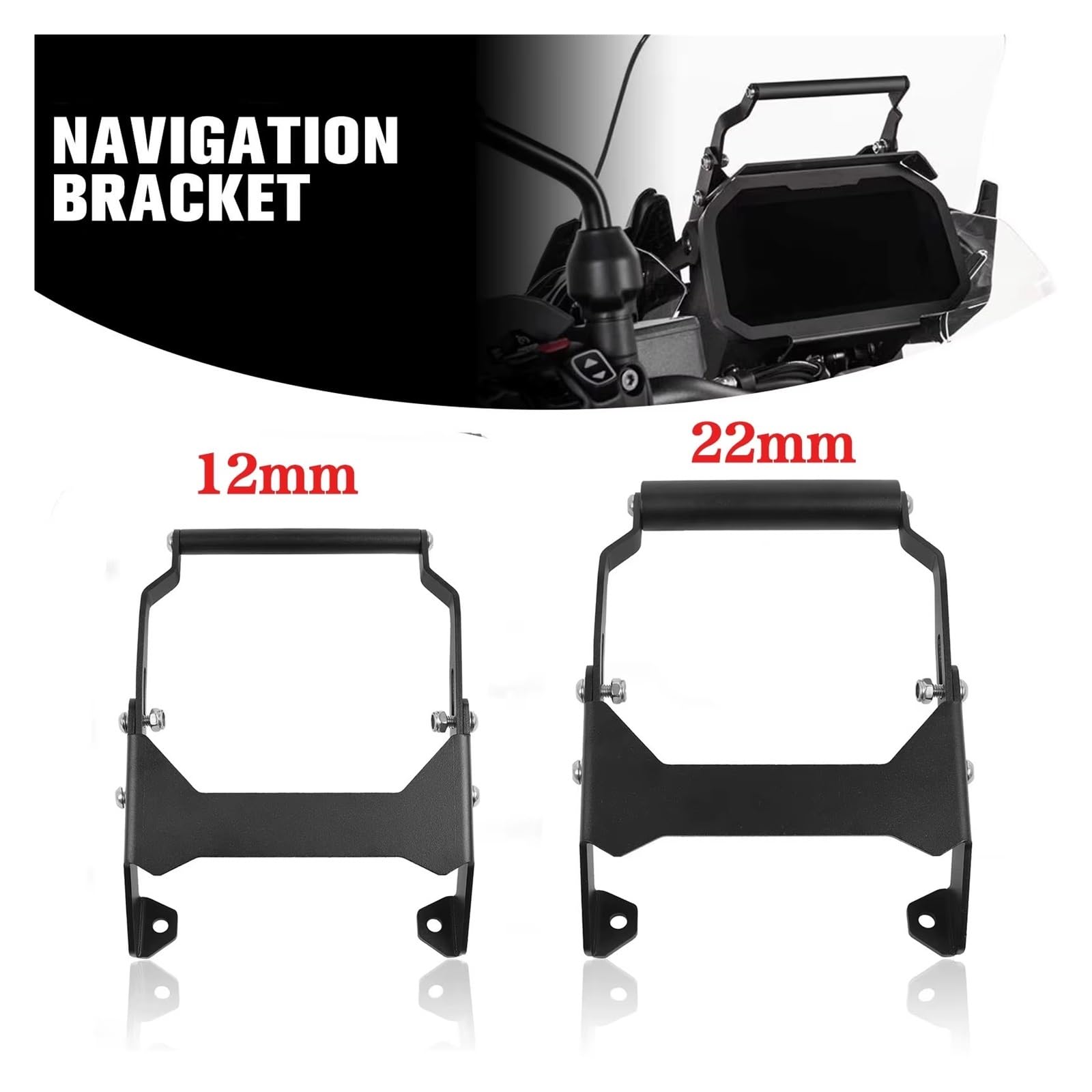 Per BMW Per R1300GS Per Adventure ADV 2023 2024 GPS Smart Phone Supporto Di Navigazione Staffa Montaggio Adattatore staffa gps moto(12 and 22MM)