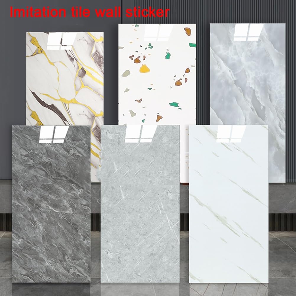 Marmorfliesen-Aufkleber zum Abziehen und Aufkleben, Earl Grey, Wandpaneele für Küche und Badezimmer, Rückwand, abnehmbare Wandaufkleber für stilvolle Raumdekoration, 40 x 80 cm, 20 Stück