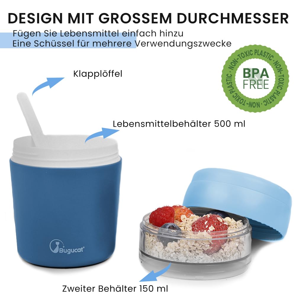 Milu Couvercle De Rechange Pour Tasse Thermos 370ml & 450ml - Pièce De Rechange - Couleur Noire