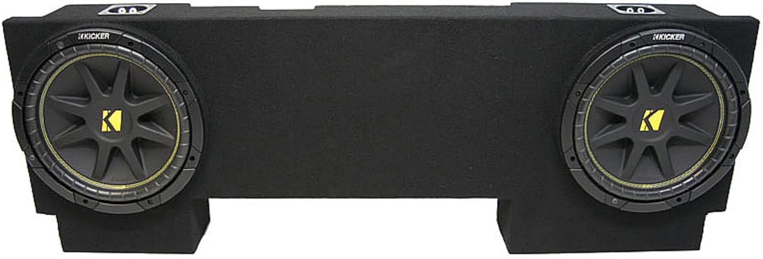 American Sound Connection Kicker Bundle Compatible with 2002-2013 Chevy Avalanche C12 Comp Dual 12" Loaded Sub Box Enclosure