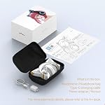 YOWU RGB Cat Ear Headphone 3G Wireless 5.0 Foldable Gaming Headset with 7.1 Surround Sound, Built-in Mic & Customizable Lighting and Effect via APP, Type-C Charging Audio Cable-White
