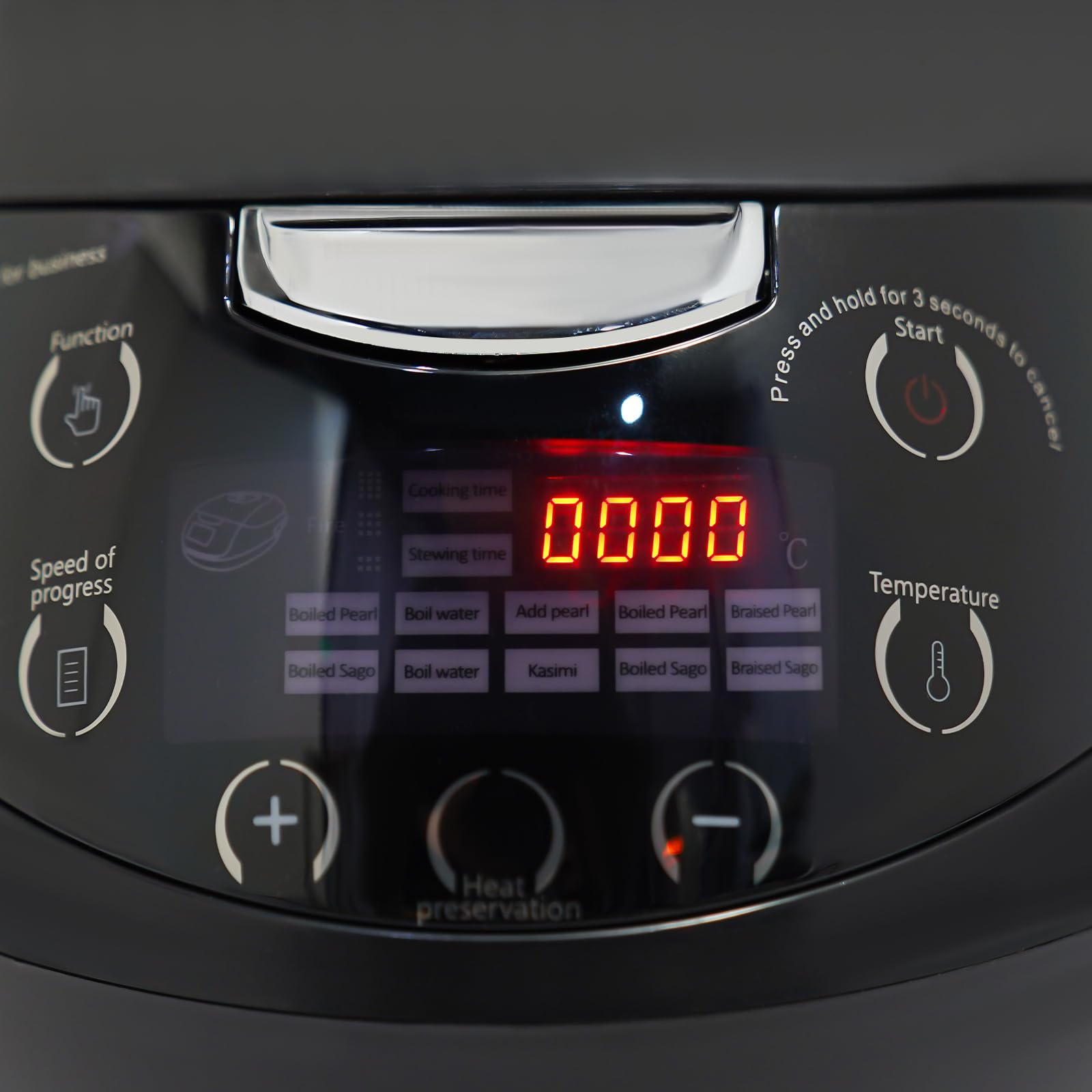 Boba Maker Machine 6L Máquina eléctrica comercial para hacer perlas de tapioca, cocina automática de té de burbujas con olla antiadherente y pantalla LED para tiendas de té con leche 7