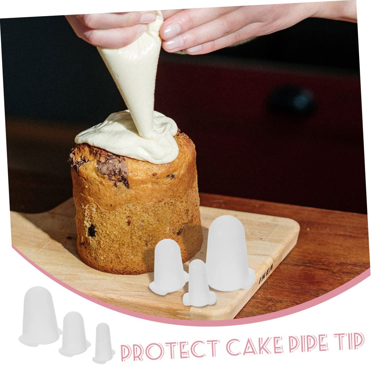 6 Stück Silikon Hülse für Spritztülle Weiß Vielseitige Abdeckungen für Tortenspritztüllen 6stücke Schutzkappen für Kuchen Verzieren Zubehör Backzubehör