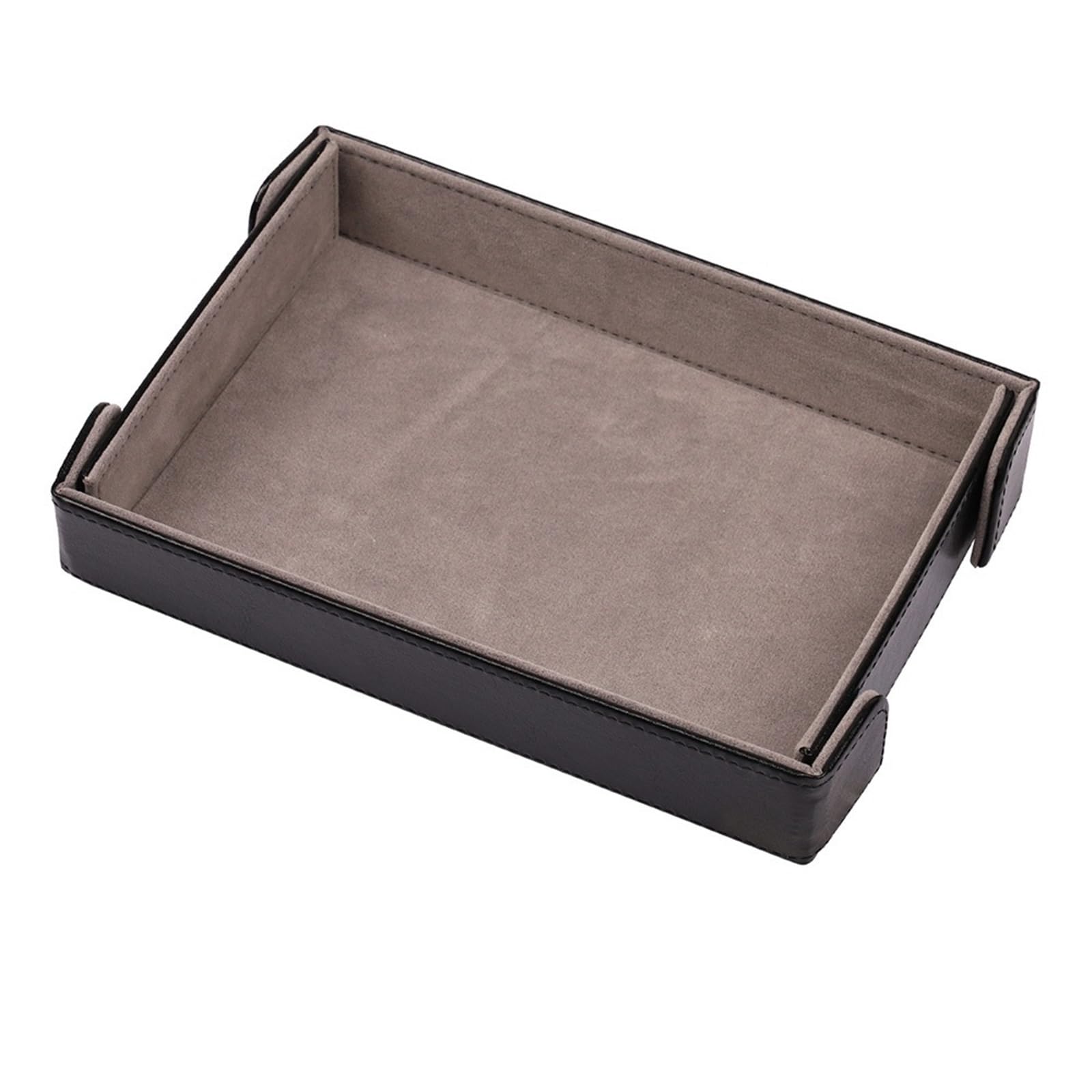 Würfelablage aus PU-Leder 3-teilige Aufbewahrungsbox aus PU-Leder | Magnetisches Würfeltablett, faltbares rechteckiges Gehäuse for Spielzubehör(Grey)