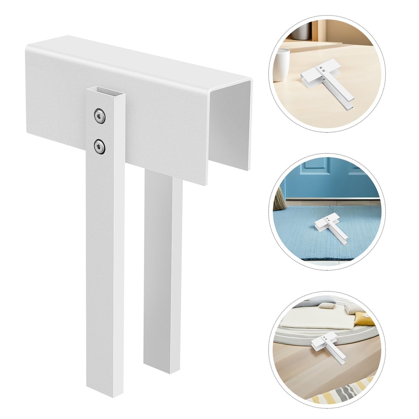 VILLCASE 2 Piezas Cerradura para Puertas Infantiles de Acero Inoxidable Diseño Doble Cierre Seguro para Armarios y Puertas Dobles Fácil Instalación y Portátil de Unidades