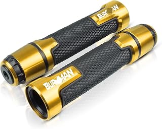 Empuñadura de Manillar Empuñaduras De Motocicleta para S & UZUKI B & URGMAN 650/400/125/200/250 AN650 / 400/125/200 (Color : Amarillo)