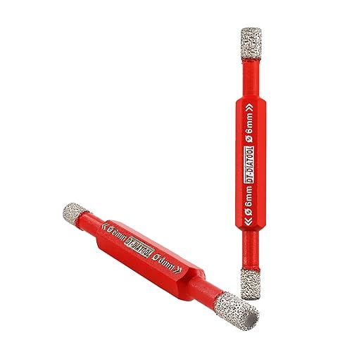 DT-DIATOOL - Juego de brocas para azulejos de diamante, sierra perforadora de porcelana con vástago hexagonal, doble extremo de 0.236 a 0.236