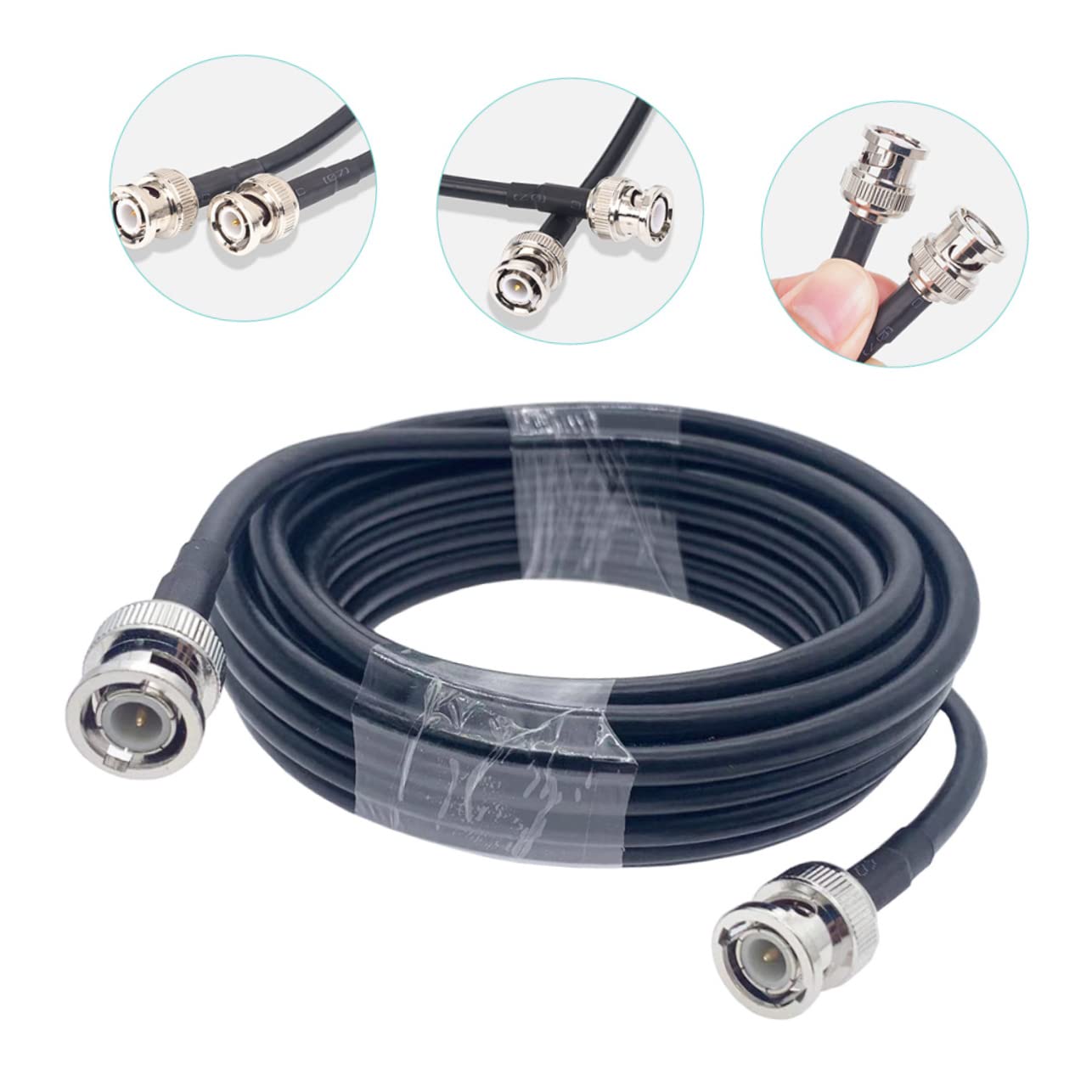 UPKOCH 3pezzi Cavo Coassiale Maschio Maschio Sostituzione Bassa Perdita Per Equipaggiamenti Connessione Affidabile e Bassa Attenuazione Per Videosorveglianza e Oscilloscopi