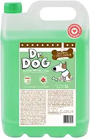 Shampoo & condicionador C�es e Gatos Dr. Dog 5x1 5 Litros Pets peles sens�veis, Xampu Hipoalerg�nico, Antial�rgico, N�o Arde os Olhos, Pet shop, Fragr�ncia Suave, Alto rendimento