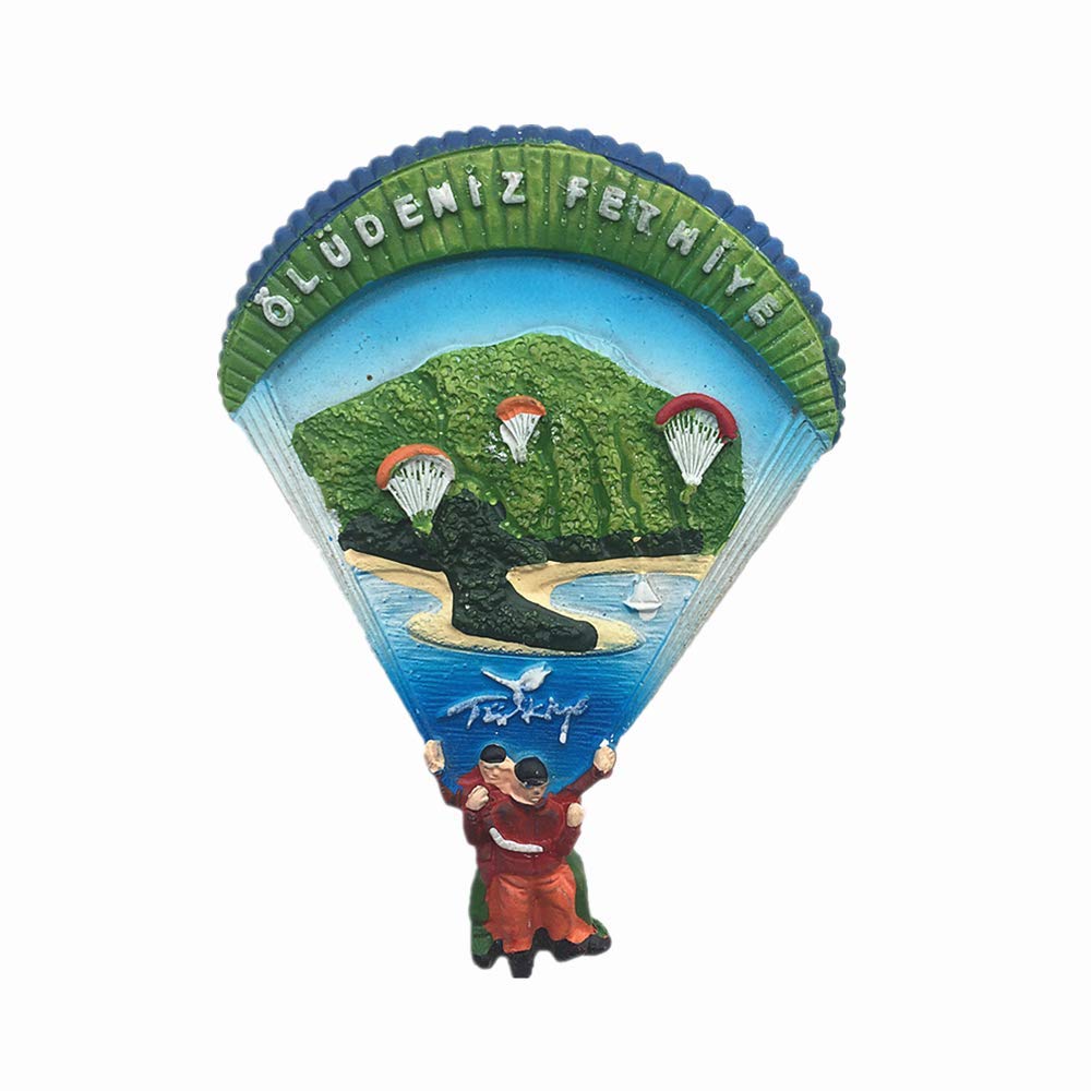 Muyu Magnet Oludeniz Fethiye Mugla Turkey 3D Parachute Of Fridge Magnet Travel Souvenir Gift Home Kitchen Refrigerator Decoration Magnetic Sticker Magnet Collection