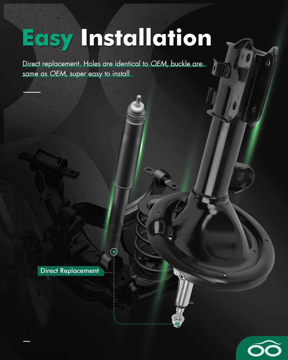 SCITOO Front Shocks Set of 2 for Entourage, Shocks Absorbers and Struts Fits 2007 2008 2009 2010 for Hyundai Entourage,2006 2007 2008 2009 2010 2011 2012 2014 for Kia Sedona Amortiguadores