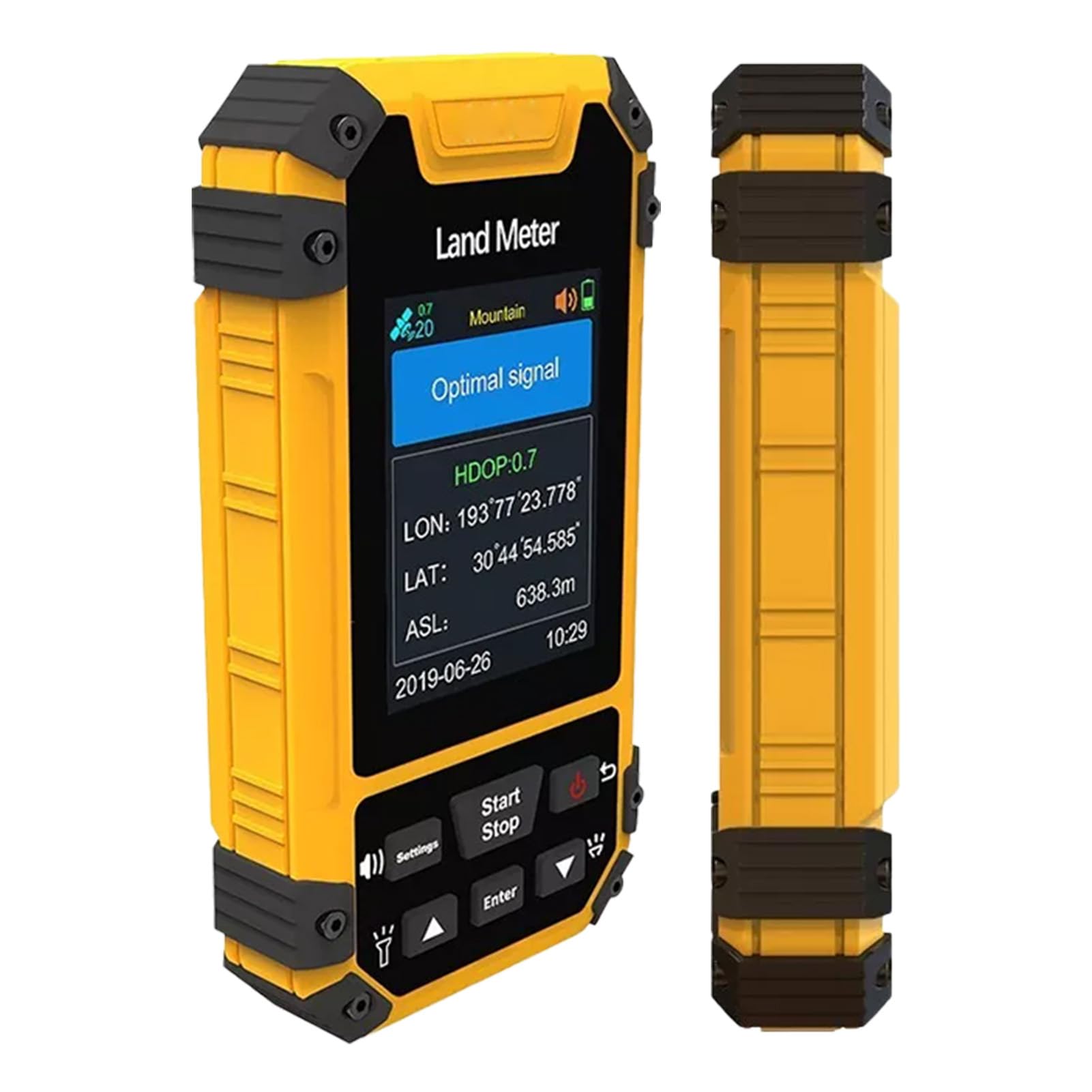 Instrument de Mesure GNSS Multimode pour Levés Topographiques, Compteur de Surface Portable avec écran Couleur 2,4 Pouces et Instructions Vocales, pour la Mesure la Surface