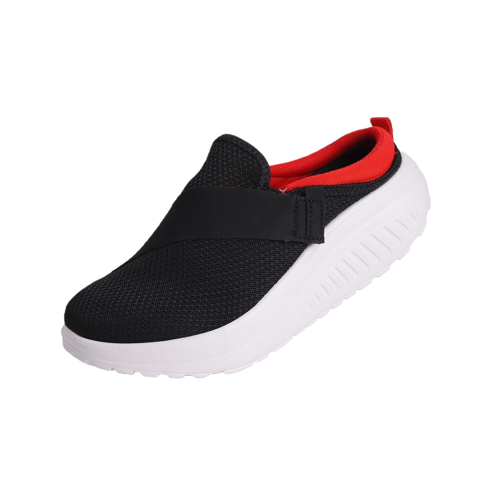 Women's Orthopedic Slippers Summer Breathable Mesh Knitted Platform Sandals Lightweight Wide Toe Box Slip On Walking Shoes Casual Comfortable Vacation Beach Sandals