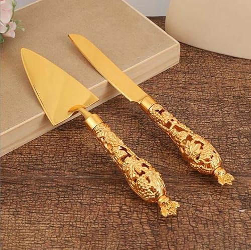 Clwxhs Cake Cutting Set For Wedding， Elegant Gold Color Cake & Pie Serving Set For Wedding Cake, Birthdays, Anniversaries, Partie #TOP2