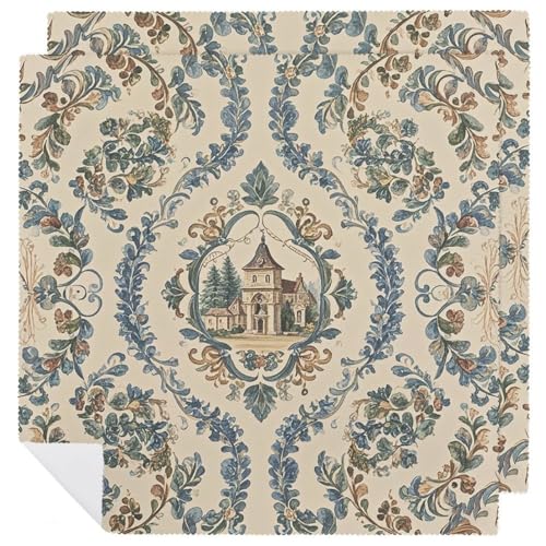 Servilletas de Tela Estilo Francés Floral Cuadradas 18.7" x 18.7" Pack 1 miniatura 1