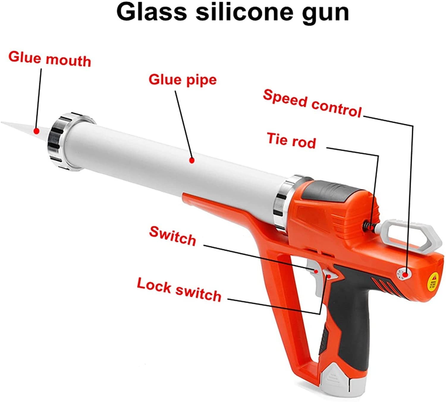GOTOTOP Pistolet à calfeutrer à main Kit d'outils de collage de