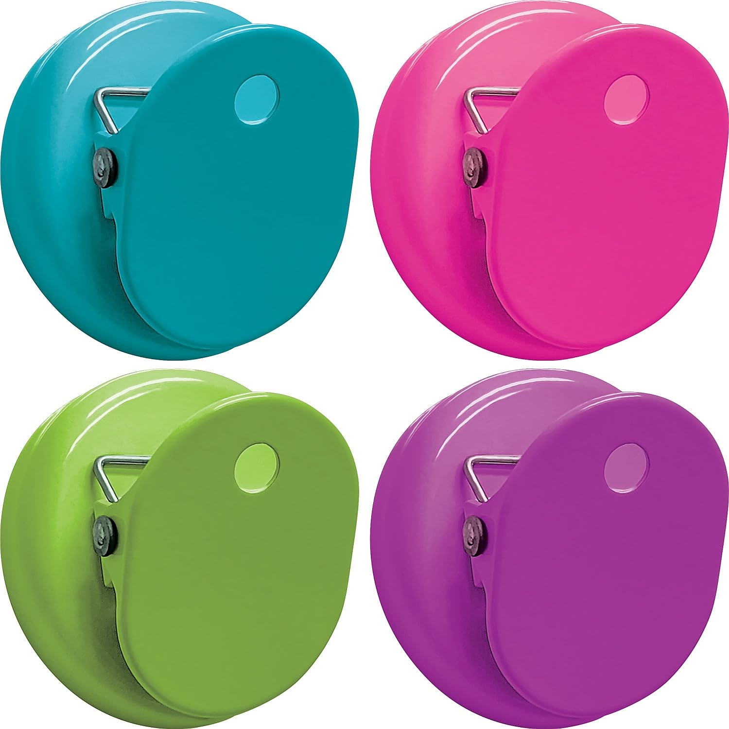 Clips magnétiques colorés aimant de bureau pince métallique frigo mémo