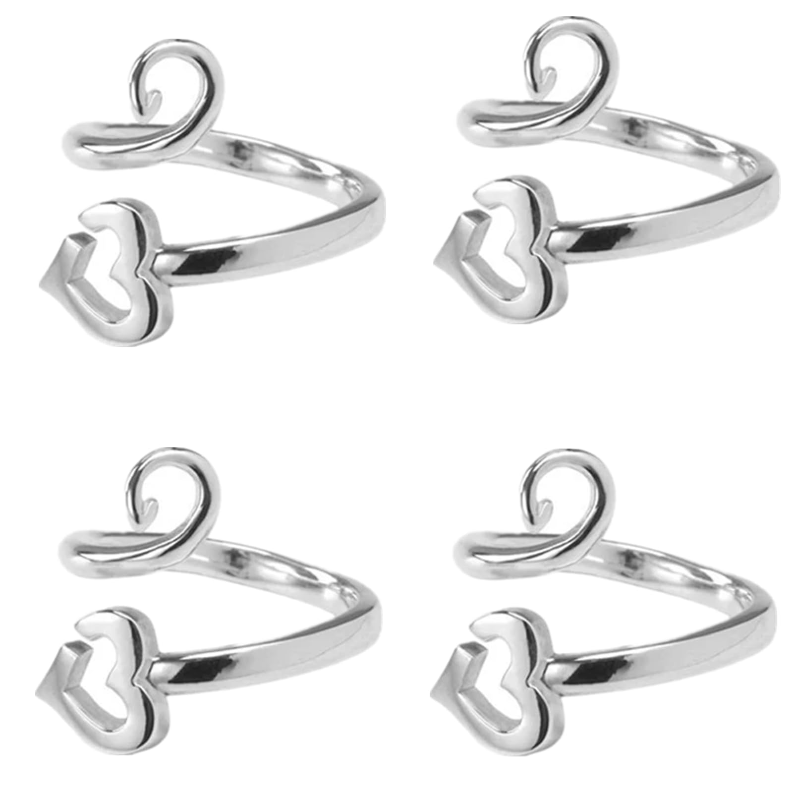 ZIANTENNY 4 Packs Crochet Rings for Crocheting, Adjustable Crochet Tension Ring Knitting Crochet Accessories for Finger Yarn Guide Ring