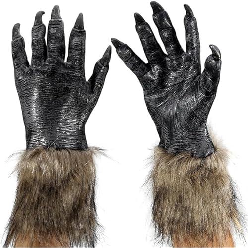 ONEDONE Werewolf Gloves - Gray Latex Wolf Claws
